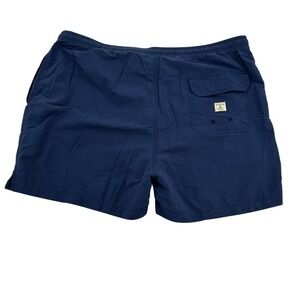 Tommy Bahama Relax Men Navy Blue Nylon Swim Trunks Board Shorts Sz L Embroidered